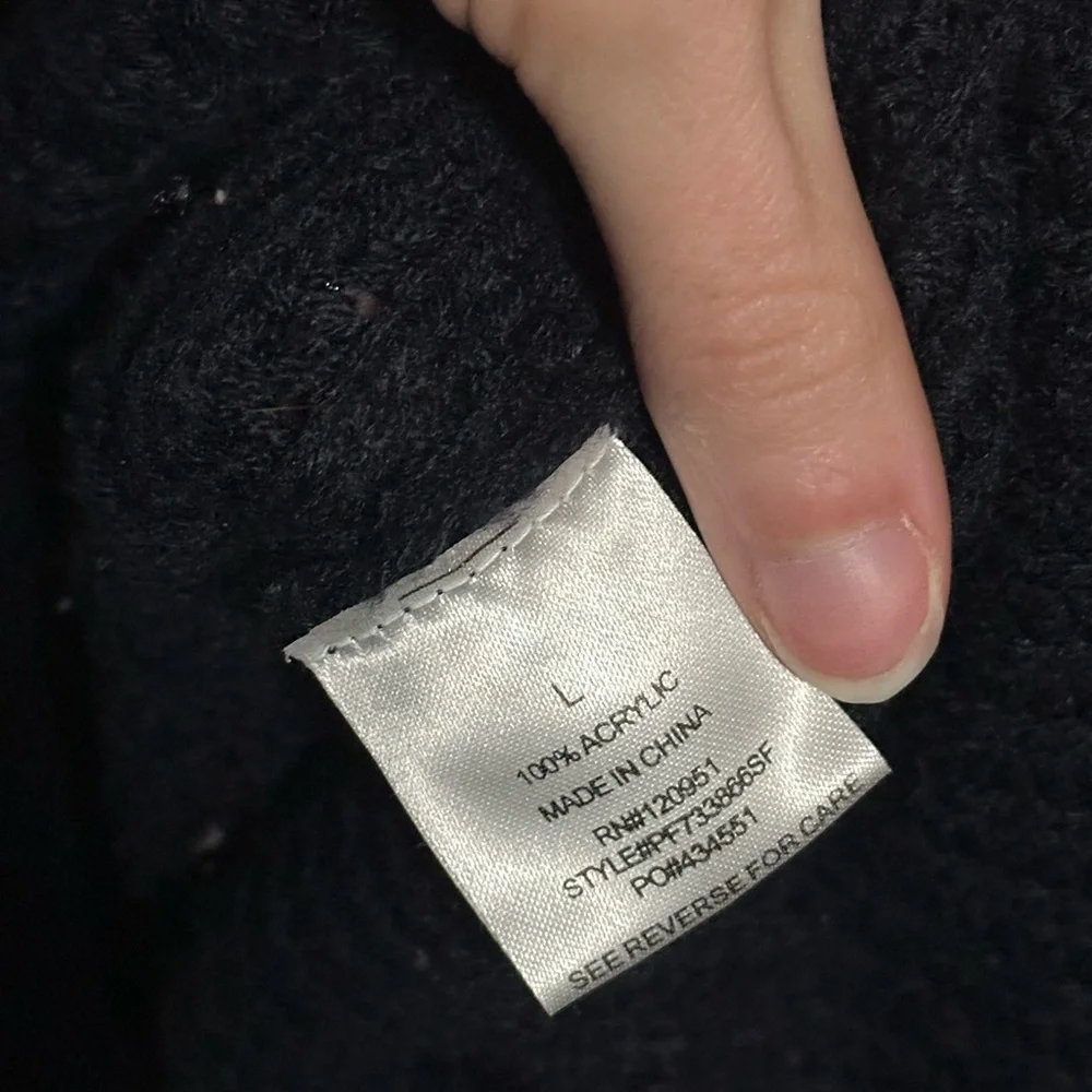 Pinque Navy Blue Knit Scoop Neck Sweater Size large - Picture 5 of 6